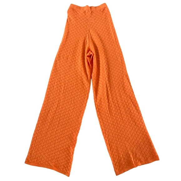 Beginning Boutique Zaida Orange Knit Wide Leg Knit Pants‎ US 2 $69 NWT Chic Fun - Picture 16 of 16